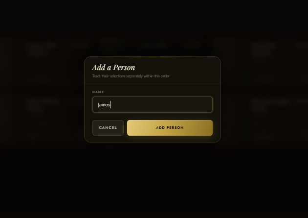 Add person modal